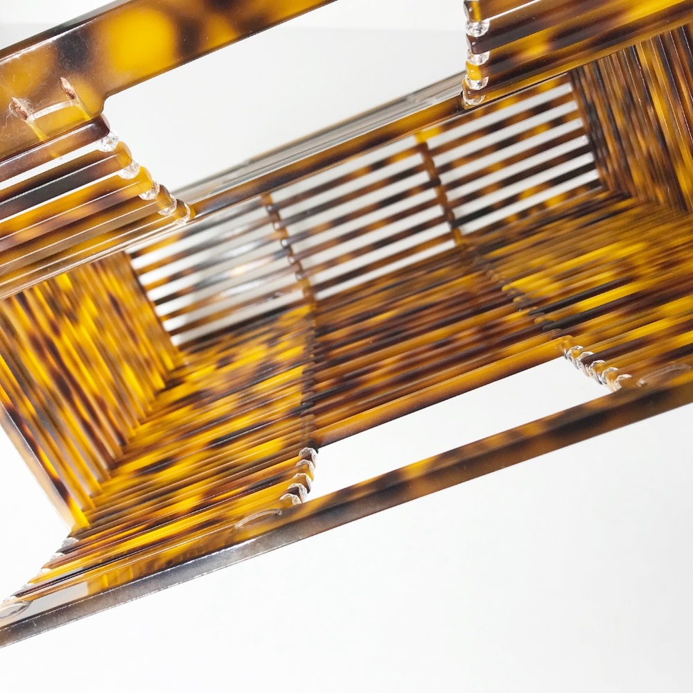 Acrylic Square Handbag in Tortoise - Picture 4 of 8